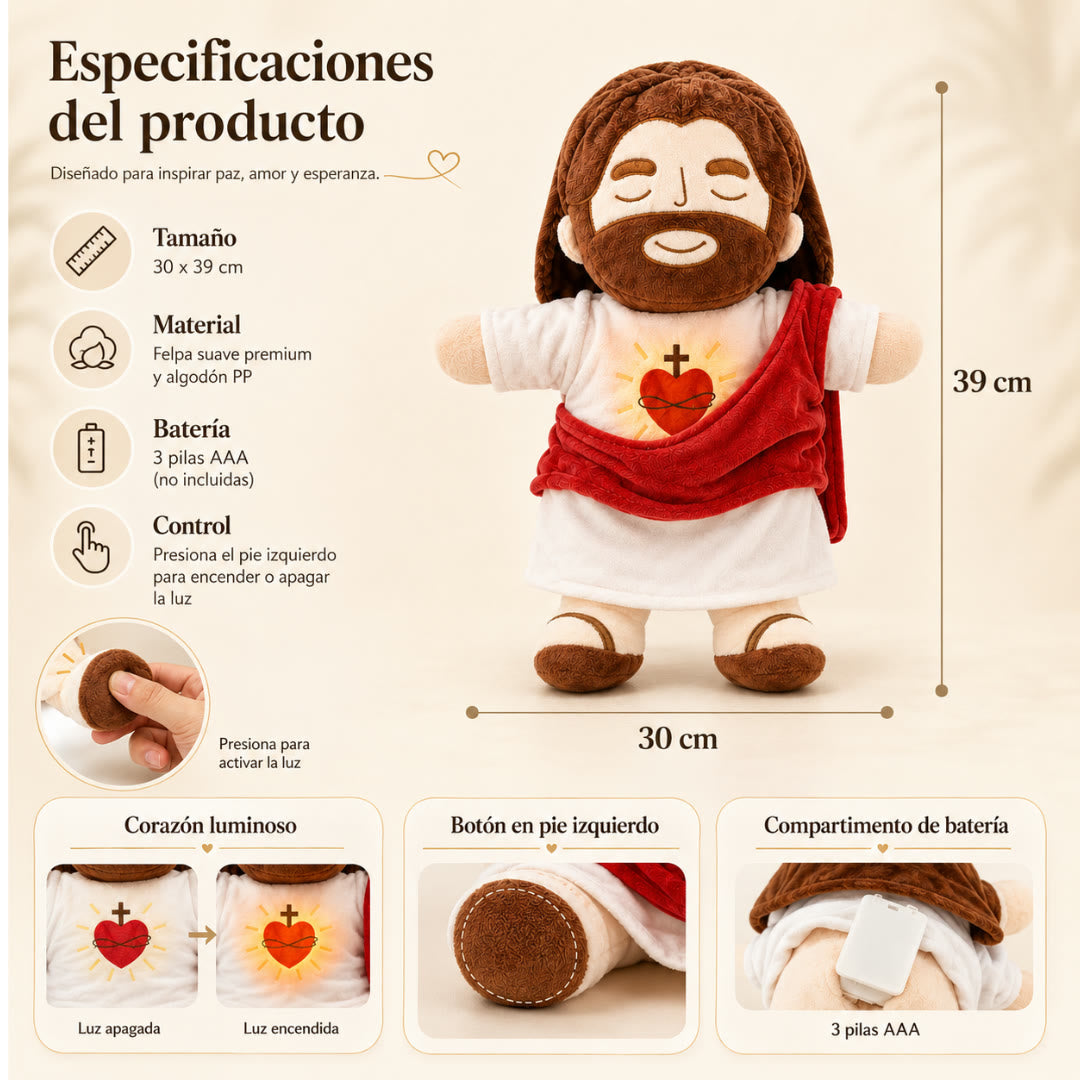Especificaciones del Peluche de Jesús
